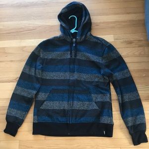 Stripe Zip Up Sweater